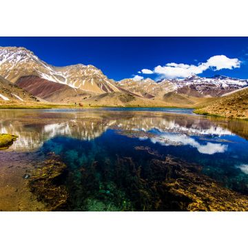Lais Puzzle - Die Lagune Los Patos in den Zentralanden ist eine beeindruckende Darstellung der typischen Andenlandschaft in Santiago de Chile mit einem herrlichen Blick auf den südlichen 6.000er Cerro Marmolejo - 1.000 Teile