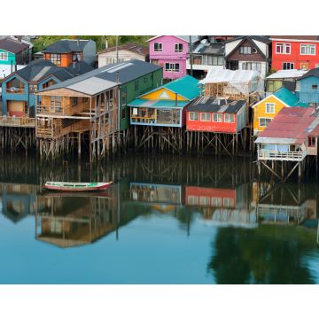 Lais Puzzle - Traditionelle Stelzenhäuser, so genannte Palafitos, in der Stadt Castro auf der Insel Chiloe im Süden Chiles - 40, 100, 200, 500, 1.000 & 2.000 Teile