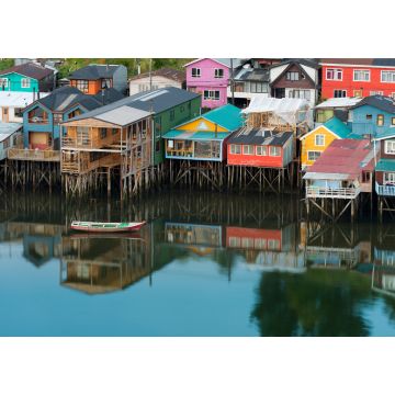 Lais Puzzle - Traditionelle Stelzenhäuser, so genannte Palafitos, in der Stadt Castro auf der Insel Chiloe im Süden Chiles - 1.000 Teile