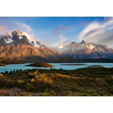 Lais Puzzle - Schneebedeckte Berge und See, Torres del Paine, Chile - 1.000 Teile