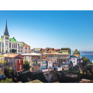 Lais Puzzle - Skyline von Valparaiso mit lutherischer Kirche - Valparaiso, Chile - 40, 100, 200, 500, 1.000 & 2.000 Teile