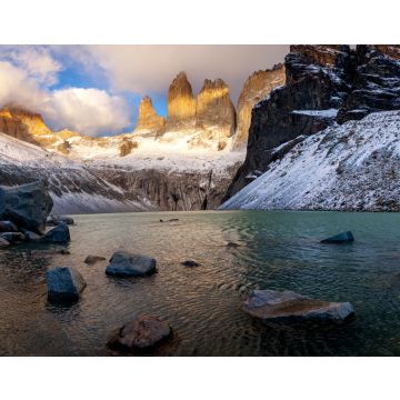 Lais Puzzle - Sonnenaufgang über den drei Gipfeln, die die Torres del Paine bilden, Patagonien, Chile - 40, 100, 200, 500, 1.000 & 2.000 Teile