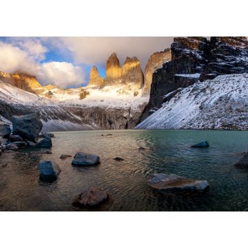 Lais Puzzle - Sonnenaufgang über den drei Gipfeln, die die Torres del Paine bilden, Patagonien, Chile - 1.000 Teile