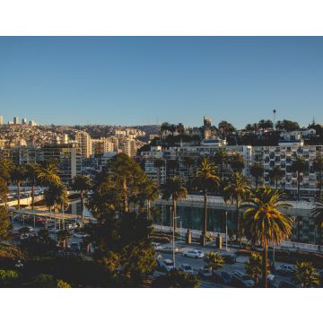 Lais Puzzle - Abendlicher Blick auf die Skyline der Hügel von Valparaiso und Viña del Mar mit schönem Sonnenuntergangslicht und dem Fluss Marga Marga, Chile - 40, 100, 200, 500, 1.000 & 2.000 Teile