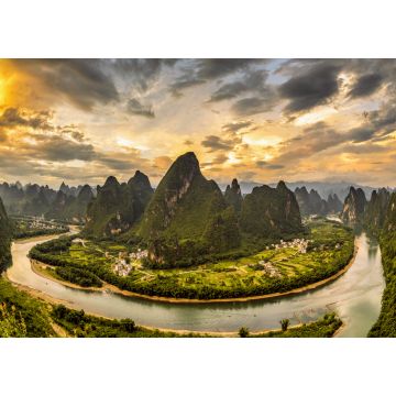 Lais Puzzle - Xianggong-Hügellandschaft von Guilin, Li-Fluss und Karstgebirge. Xingping, Kreis Yangshuo, Provinz Guangxi, China - 1.000 Teile