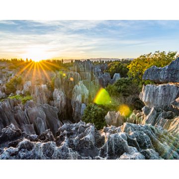 Lais Puzzle - Schöner Sonnenuntergang im Steinwald in Shilin, Kunming, Provinz Yunnan, China - 40, 100, 200, 500, 1.000 & 2.000 Teile