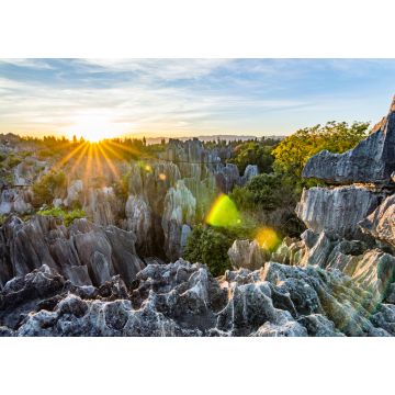 Lais Puzzle - Schöner Sonnenuntergang im Steinwald in Shilin, Kunming, Provinz Yunnan, China - 1.000 Teile