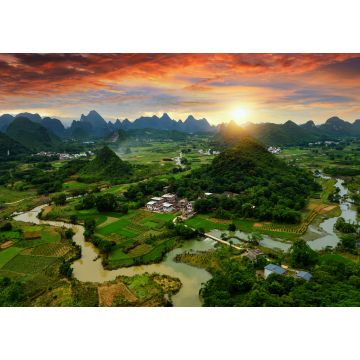 Lais Puzzle - Xianggong-Hügellandschaft von Guilin, Li-Fluss und Karstgebirge. Xingping, Kreis Yangshuo, Provinz Guangxi, China - 1.000 Teile
