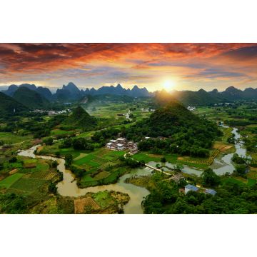 Lais Puzzle - Xianggong-Hügellandschaft von Guilin, Li-Fluss und Karstgebirge. Xingping, Kreis Yangshuo, Provinz Guangxi, China - 2.000 Teile