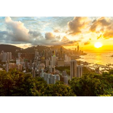 Lais Puzzle - Sonnenuntergang in Hongkong Luftaufnahme - 1.000 Teile