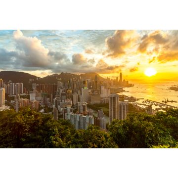 Lais Puzzle - Sonnenuntergang in Hongkong Luftaufnahme - 2.000 Teile