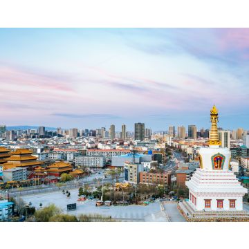 Lais Puzzle - Abenddämmerung des Guanyin-Tempels und der Baoerhan-Stupa in Hohhot, Innere Mongolei - 40, 100, 200, 500, 1.000 & 2.000 Teile