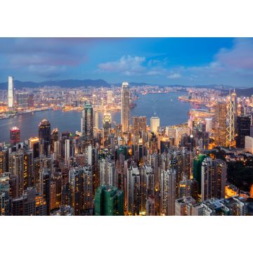Lais Puzzle - Blick auf die Skyline von Hongkong in Kowloon vom Victoria Peak in Hongkong. Asiatischer Tourismus, modernes Stadtleben oder Finanz- und Wirtschaftskonzept - 1.000 Teile