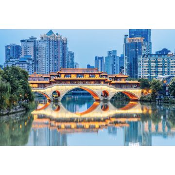 Lais Puzzle - Stadtkulisse der Anshun-Brücke, Chengdu, Sichuan, China - 2.000 Teile