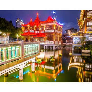 Lais Puzzle - Yuyuan District in Shanghai, China bei Nacht - 40, 100, 200, 500, 1.000 & 2.000 Teile
