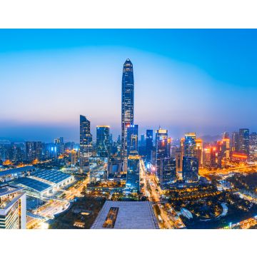 Lais Puzzle - Skyline-Szenerie bei Sonnenuntergang in Futian CBD, Shenzhen, China - 40, 100, 200, 500, 1.000 & 2.000 Teile