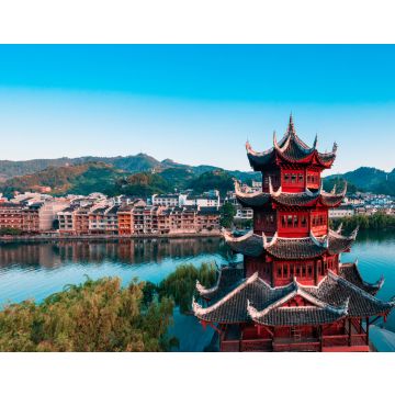 Lais Puzzle - Abenddämmerung in der alten Stadt Zhenyuan, Provinz Guizhou, China - 40, 100, 200, 500, 1.000 & 2.000 Teile