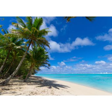 Lais Puzzle - Weißer Strand auf einer einsamen Insel in Rarotonga, Cookinseln - 1.000 Teile