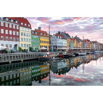 Lais Puzzle - Kopenhagen. Nyhavn-Kanal, bunte Häuser und Stadtmauer bei Sonnenaufgang - 2.000 Teile
