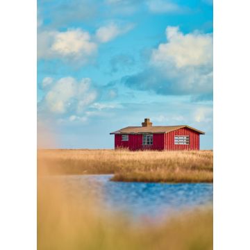 Lais Puzzle - Alte rote Hütte am Limfjord in Dänemark an einem sonnigen Tag - 1.000 Teile