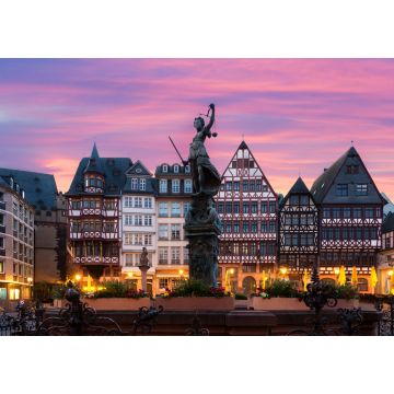 Lais Puzzle - Frankfurt Altstadtplatz am Römerberg mit Justitia-Statue - 1.000 Teile