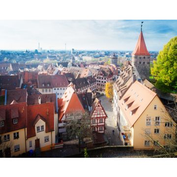 Lais Puzzle - Stadtbild der Altstadt von Nürnberg mit Stadtmauer, Deutschland, retro getönt - 40, 100, 200, 500, 1.000 & 2.000 Teile