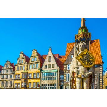 Lais Puzzle - Bunte Fassaden mit Bremer Roland-Statue in Bremen - 2.000 Teile