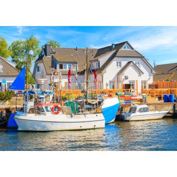 Lais Puzzle - Fischerboote im Hafen von Vitte an einem schönen sonnigen Tag, Insel Hiddensee, Ostsee, Deutschland - 1.000 Teile