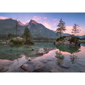Lais Puzzle - Beschauliche Landschaft mit Berg, See und Sonnenuntergang am Sommerabend im Nationalpark Berchtesgaden, Deutschland - 1.000 Teile