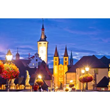 Lais Puzzle - Alte Mainbrücke über den Main und malerische Türme in der Altstadt von Würzburg - 2.000 Teile