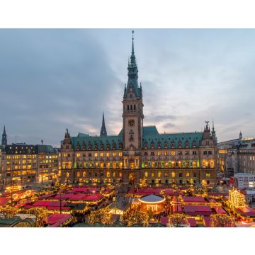 Lais Puzzle - Hamburg zu Weihnachten - Weihnachtsmarkt auf dem Rathausmarkt - 40, 100, 200, 500, 1.000 & 2.000 Teile