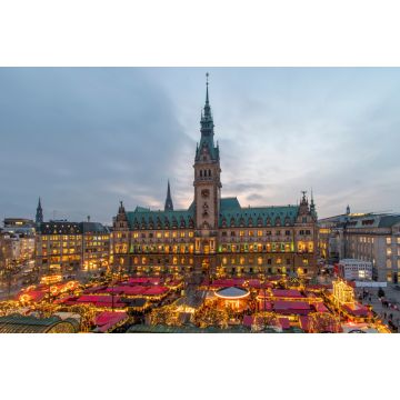 Lais Puzzle - Hamburg zu Weihnachten - Weihnachtsmarkt auf dem Rathausmarkt - 2.000 Teile