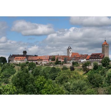Lais Puzzle - Blick auf das Dorf Waldenburg mit Schloss und mittelalterlichen Türmen - 1.000 Teile