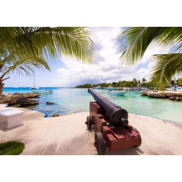 Lais Puzzle - Schiffskanone an der Uferpromenade der Stadt Bayahibe, La Altagracia, Dominikanische Republik - 1.000 Teile