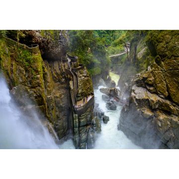 Lais Puzzle - Luftaufnahme des Del-Diablo-Wasserfalls in Banos, Ecuador - 2.000 Teile