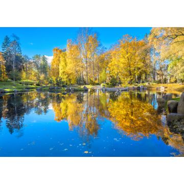 Lais Puzzle - Japanischer Garten aus Steinen im Park Kadriorg mit schönem Teich im goldenen Herbst. Tallinn, Estland - 1.000 Teile