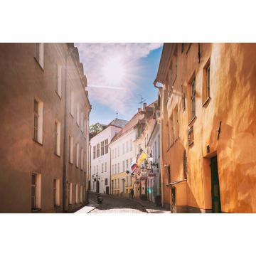 Lais Puzzle - Tallinn, Estland. Leere Puhavaimu Straße in der Altstadt bei Sonnenuntergang - 2.000 Teile
