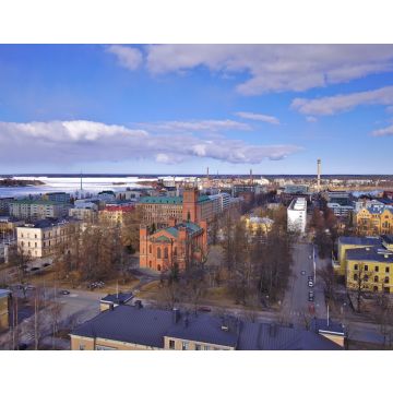 Lais Puzzle - Blick über die Stadt Vaasa, Finnland, im späten Frühjahr, wenn das Meer noch zugefroren ist - 40, 100, 200, 500, 1.000 & 2.000 Teile