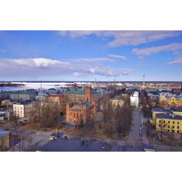 Lais Puzzle - Blick über die Stadt Vaasa, Finnland, im späten Frühjahr, wenn das Meer noch zugefroren ist - 2.000 Teile