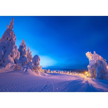 Lais Puzzle - Tief verschneite Landschaft vom Skigebiet Vuokatti. Sotkamo, Finnland - 1.000 Teile