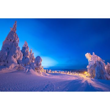 Lais Puzzle - Tief verschneite Landschaft vom Skigebiet Vuokatti. Sotkamo, Finnland - 2.000 Teile