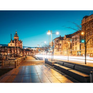 Lais Puzzle - Helsinki, Finnland. Pohjoisranta Straße und Blick auf Uspenski Kathedrale in Abend Nacht Beleuchtungen - 40, 100, 200, 500, 1.000 & 2.000 Teile