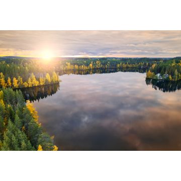 Lais Puzzle - Harvinjarvi See in Finnland. Finnische Natur. Schöner goldener Herbst - 2.000 Teile