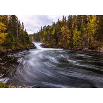 Lais Puzzle - Schöner Fluss mit Wasserfall im Herbstwald, Oulanka-Nationalpark, Finnland - 1.000 Teile