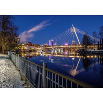 Lais Puzzle - Laukonsilta-Brücke bei Nacht im Zentrum von Tampere - 1.000 Teile