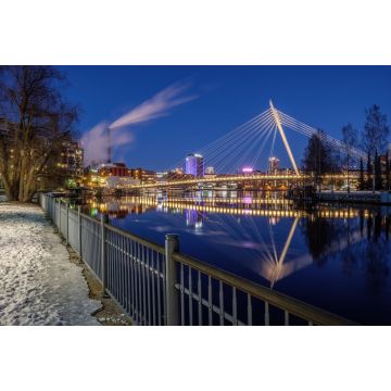 Lais Puzzle - Laukonsilta-Brücke bei Nacht im Zentrum von Tampere - 2.000 Teile