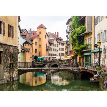 Lais Puzzle - Straßen, Kanal und Fluss Thiou in Annecy, Frankreich - 1.000 Teile