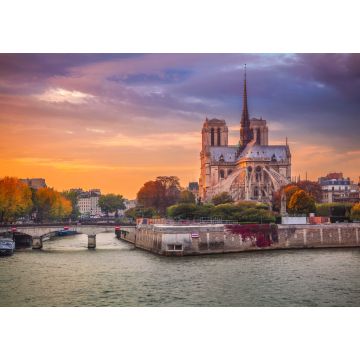 Lais Puzzle - Paris. Stadtbild von Paris, Frankreich mit der Kathedrale Notre Dame bei Sonnenuntergang - 1.000 Teile