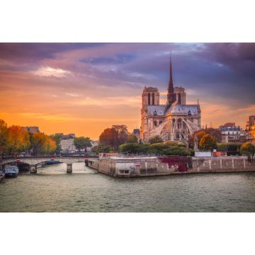 Lais Puzzle - Paris. Stadtbild von Paris, Frankreich mit der Kathedrale Notre Dame bei Sonnenuntergang - 2.000 Teile