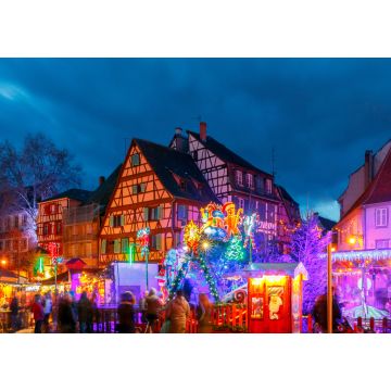 Lais Puzzle - Die französische Stadt Colmar an Heiligabend - 1.000 Teile